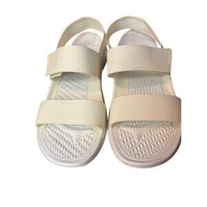 Crocs Sandals Literide 360 comfort off white / beige women's size 9 lightweight